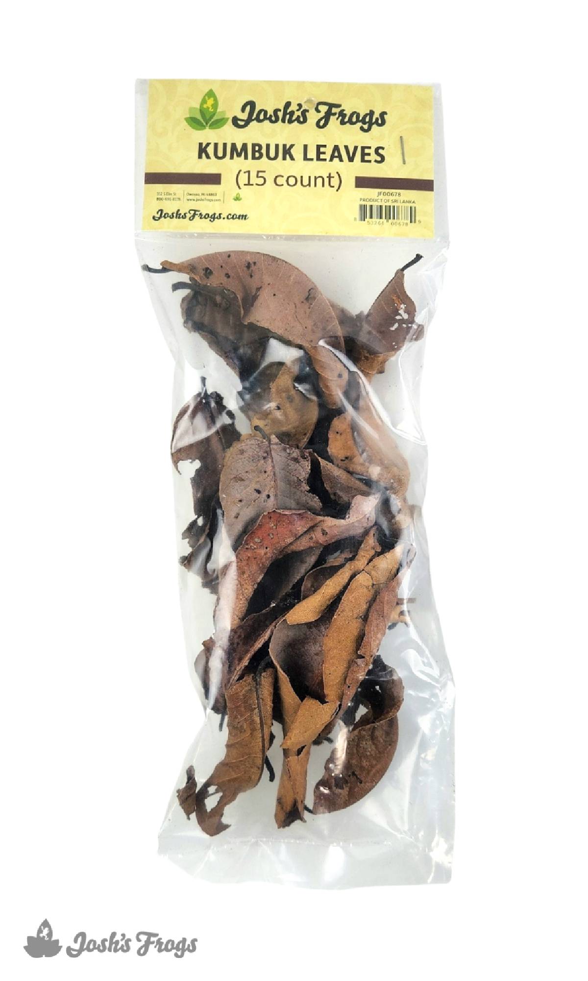 Josh's Frogs Dried Kumbuk Leaf Litter