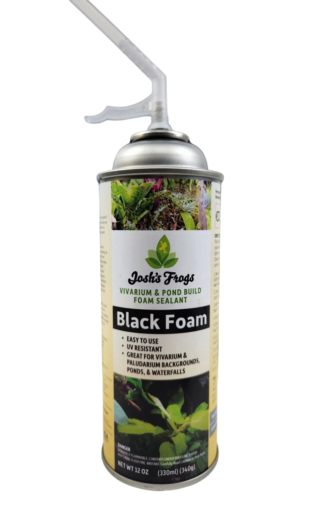 Josh's Frogs Vivarium & Pond Build Foam Sealant - Black (12 oz.)